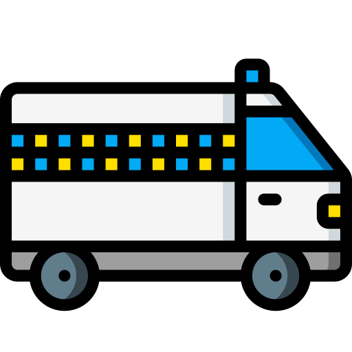 furgone della polizia Basic Miscellany Lineal Color icona