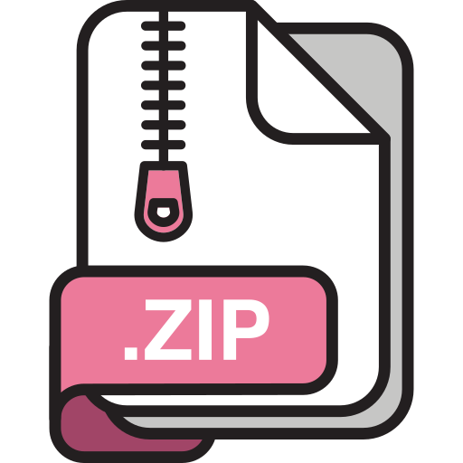 fichier zip Generic Outline Color Icône