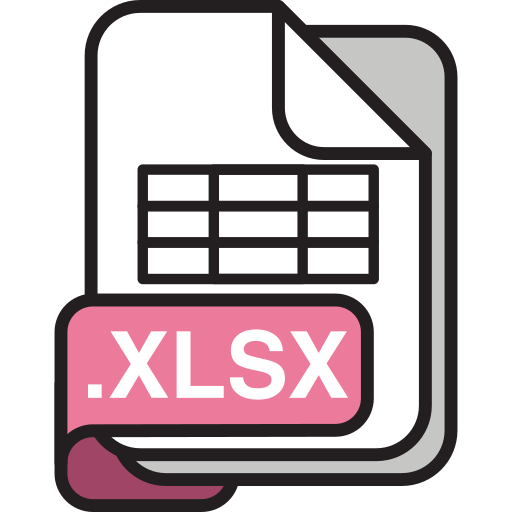 Xlsx file Generic Outline Color icon