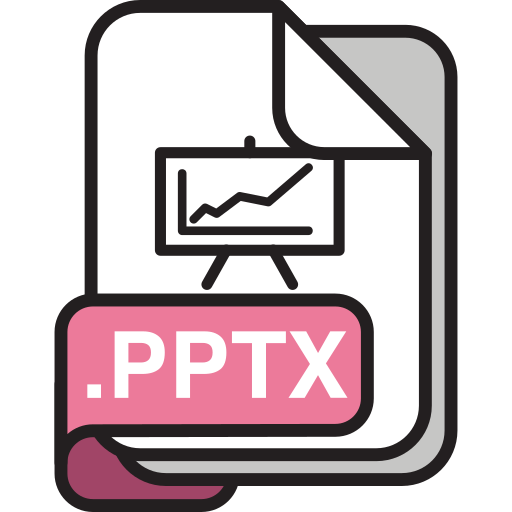 Pptx file Generic Outline Color icon