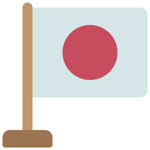 Japan flag Juicy Fish Flat icon