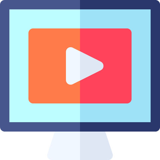 Video tutorial Basic Rounded Flat icon