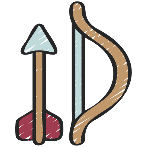 Bow and arrow Juicy Fish Sketchy icon