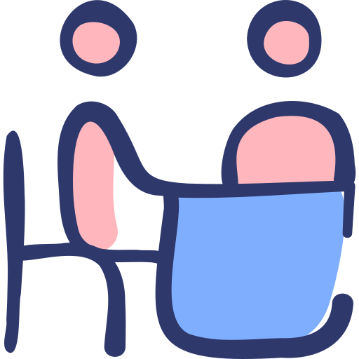 Interview Basic Hand Drawn Lineal Color icon
