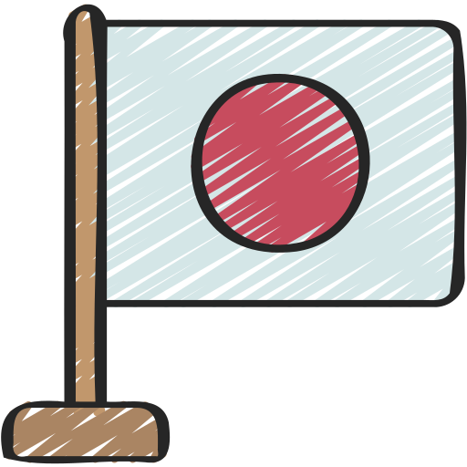 bandera de japón Juicy Fish Sketchy icono