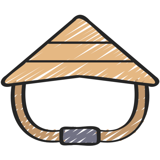 Traditional hat Juicy Fish Sketchy icon