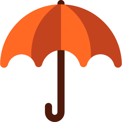 paraguas Basic Rounded Flat icono