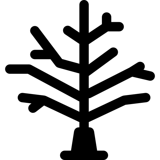 Árbol seco Basic Rounded Filled icono