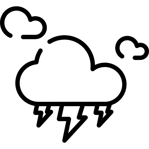 tormenta Smooth Contour Lineal icono