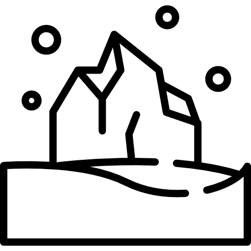 ijsberg Smooth Contour Lineal icoon