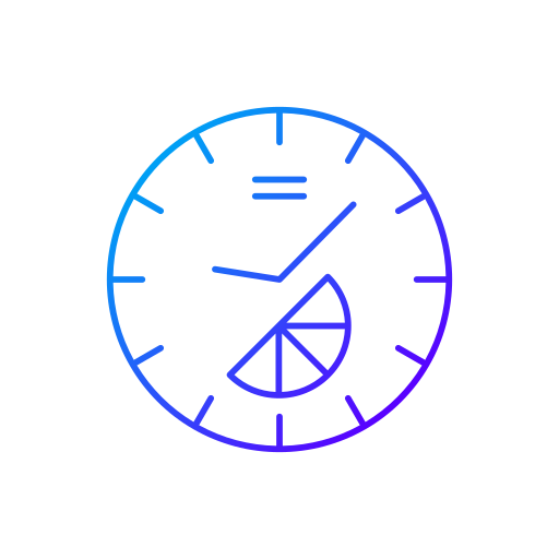 reloj de horas Generic Gradient icono