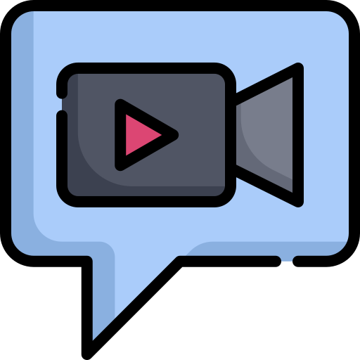 chat de vídeo Kosonicon Lineal color Ícone