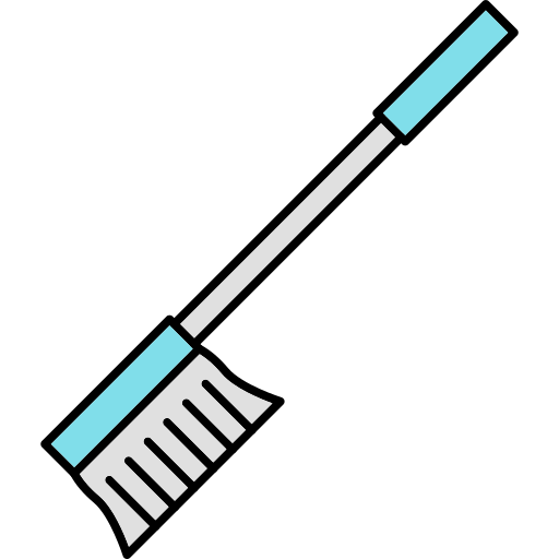 cepillo de limpieza Generic Thin Outline Color icono