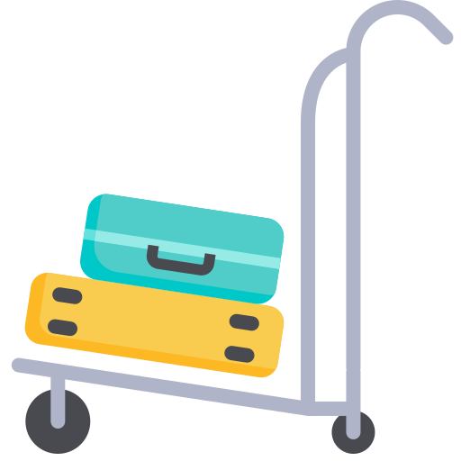 Luggage cart Kosonicon Flat icon