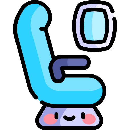 stoel Kawaii Lineal color icoon