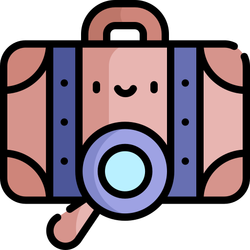koffer Kawaii Lineal color icoon
