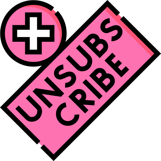 Unsubscribe Detailed Straight Lineal color icon