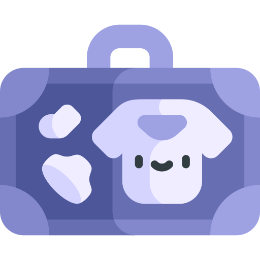 equipaje Kawaii Flat icono