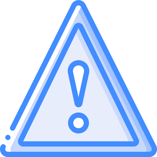 znak ostrzegawczy Basic Miscellany Blue ikona