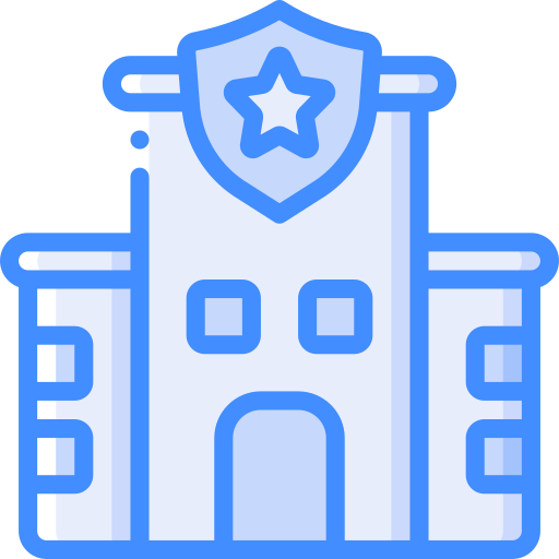 posterunek policji Basic Miscellany Blue ikona