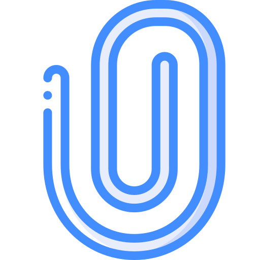 Paper clip Basic Miscellany Blue icon