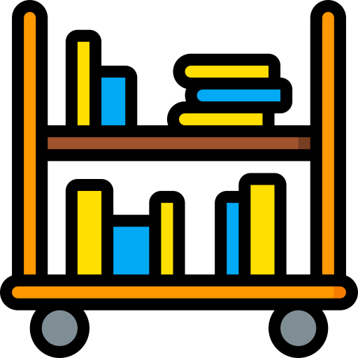 Bookshelf Basic Miscellany Lineal Color icon