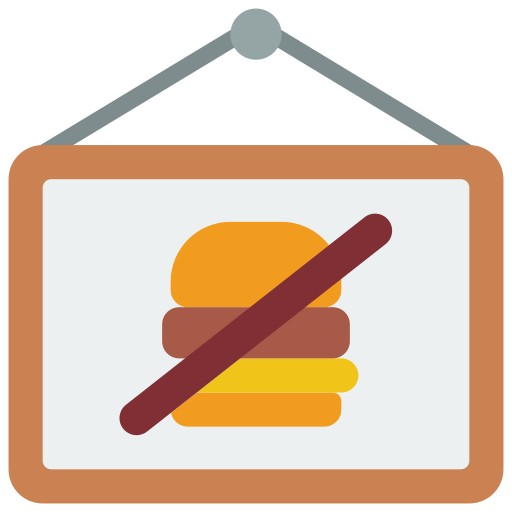 No food Basic Miscellany Flat icon