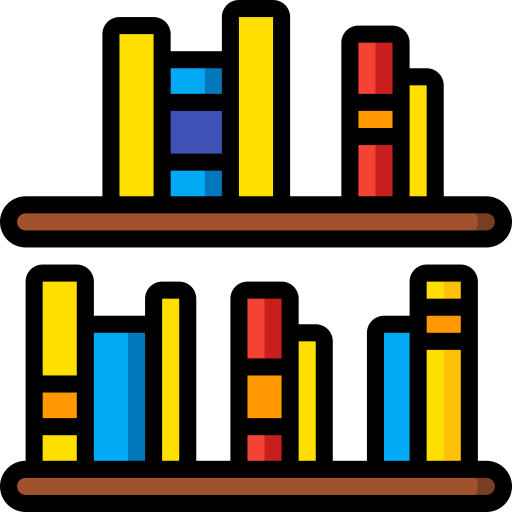 estante de libros Basic Miscellany Lineal Color icono