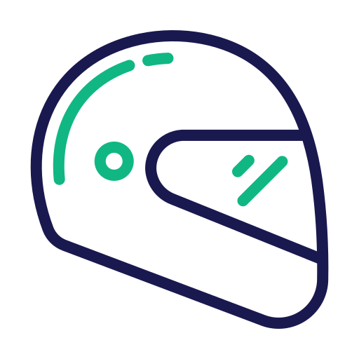 Моторный шлем Generic Outline Color иконка