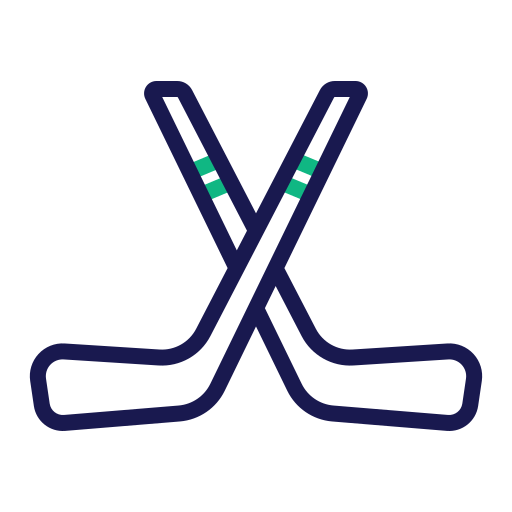 Хоккейная клюшка Generic Outline Color иконка