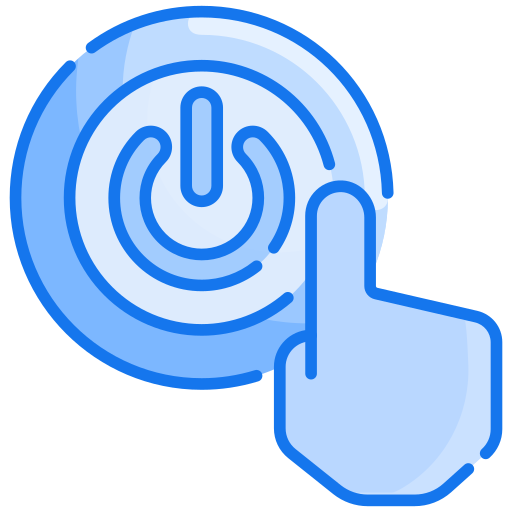 pulsante di accensione Generic Blue icona
