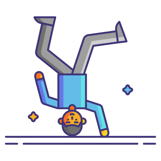 breakdance Flaticons Lineal Color Ícone