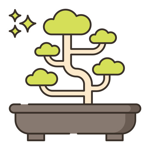 bonsai Flaticons Lineal Color icon