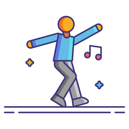 Contemporary dance Flaticons Lineal Color icon