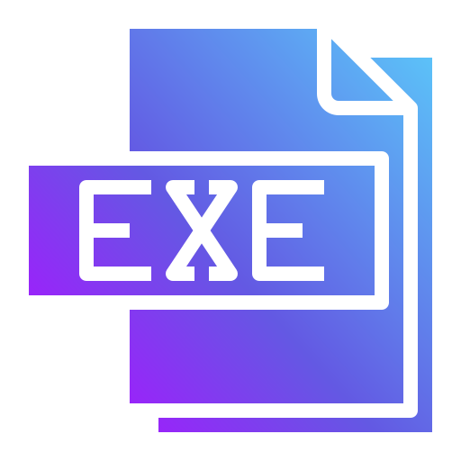 archivo exe Generic Flat Gradient icono