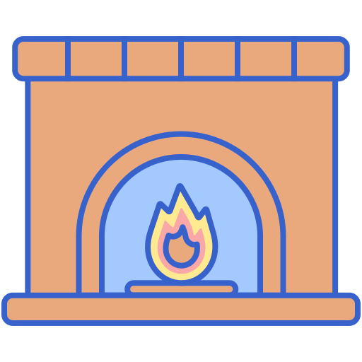 Fireplace Flaticons Lineal Color icon