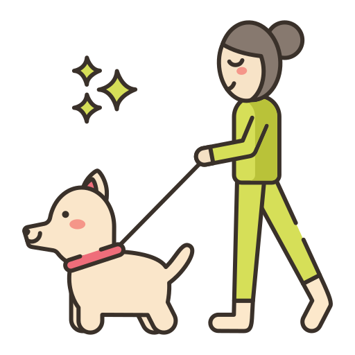 szkolenie psów Flaticons Lineal Color ikona