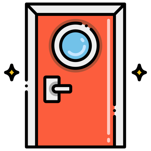 Door Flaticons Lineal Color icon