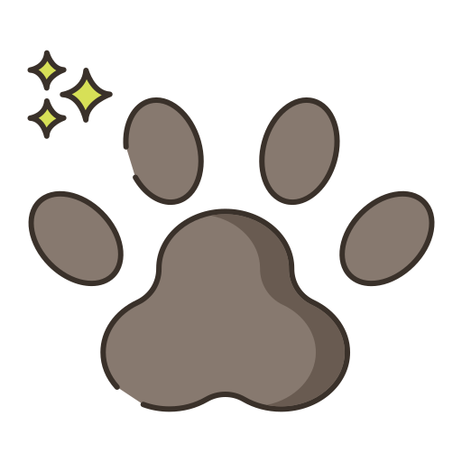 Paws Flaticons Lineal Color icon