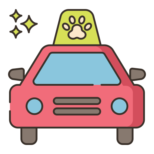 taxi para mascotas Flaticons Lineal Color icono
