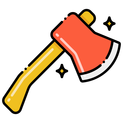 Hatchet Flaticons Lineal Color icon