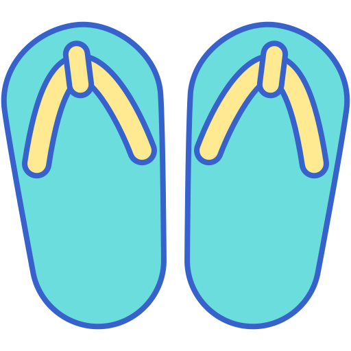 slippers Flaticons Lineal Color icoon
