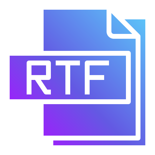 rtf-datei Generic Flat Gradient icon