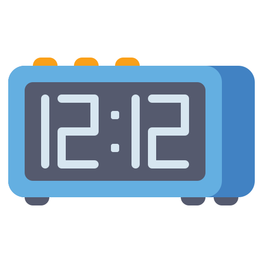 reloj digital Flaticons Flat icono