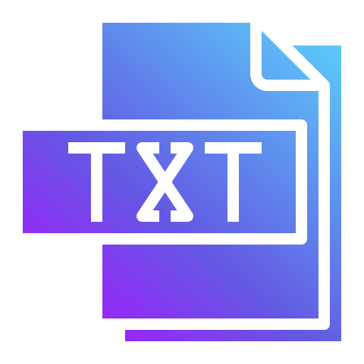 txt файл Generic Flat Gradient иконка