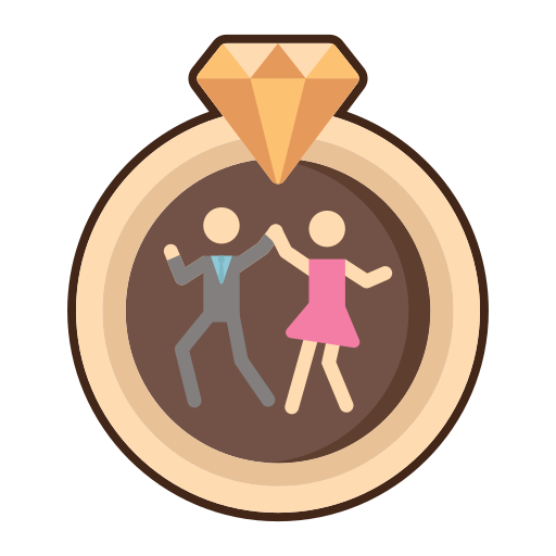 Wedding couple Flaticons Lineal Color icon