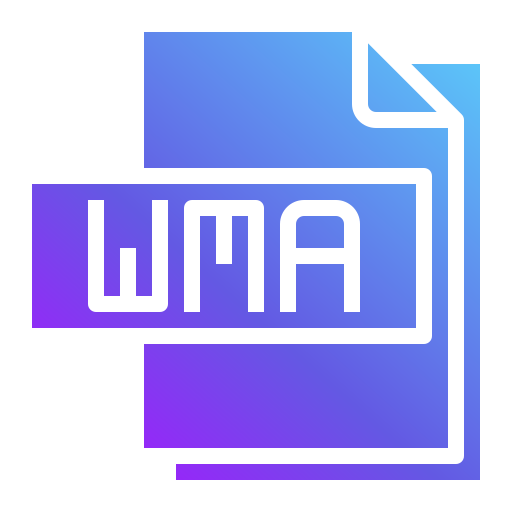 fichier wma Generic Flat Gradient Icône