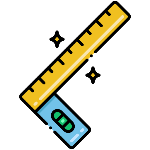Ruler Flaticons Lineal Color icon