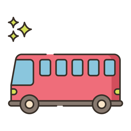 bus Flaticons Lineal Color icoon