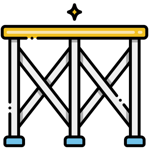 Scaffolding Flaticons Lineal Color icon